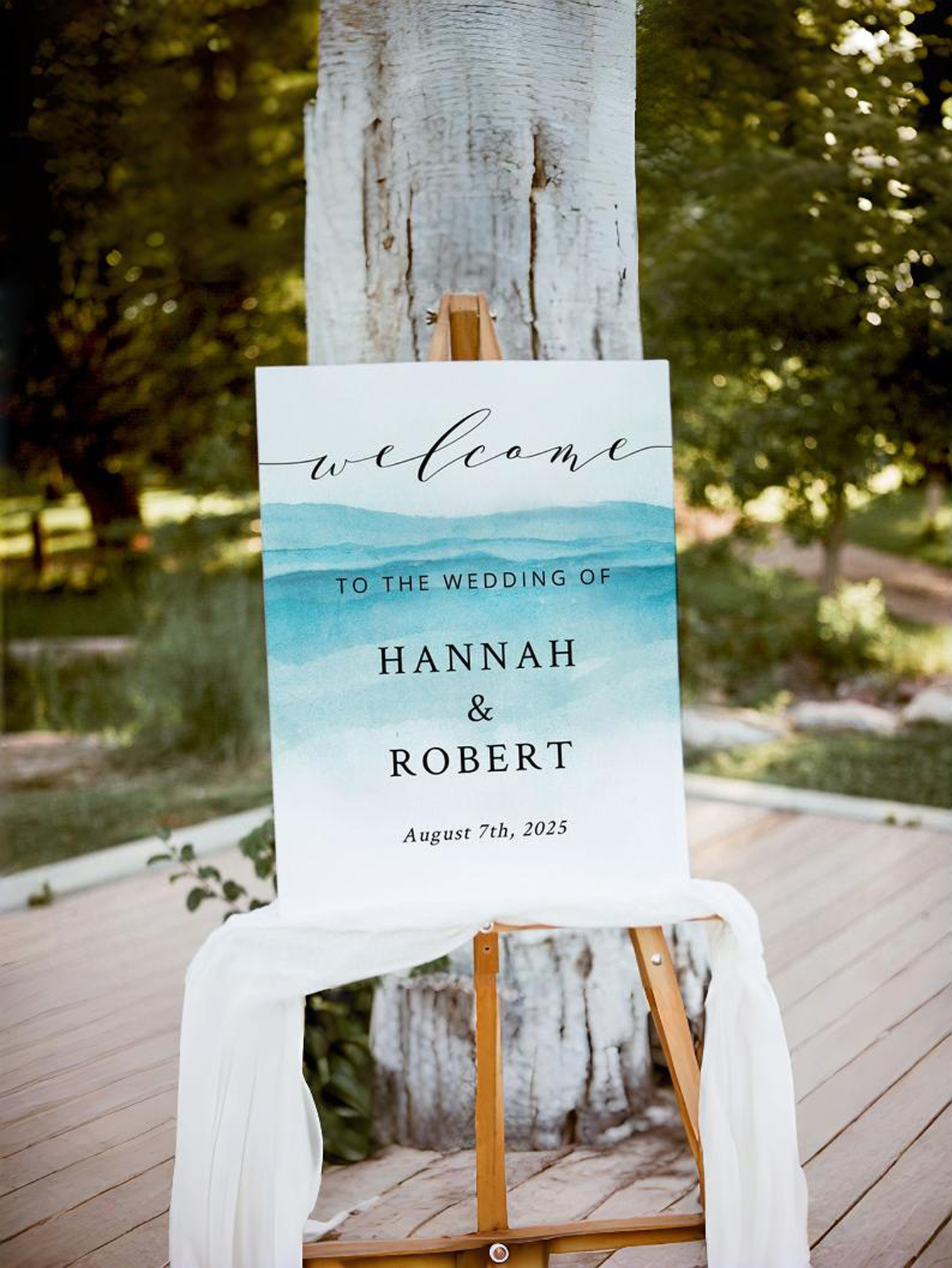 Beach Wedding Welcome Sign PVC Welcome Decorative Sign